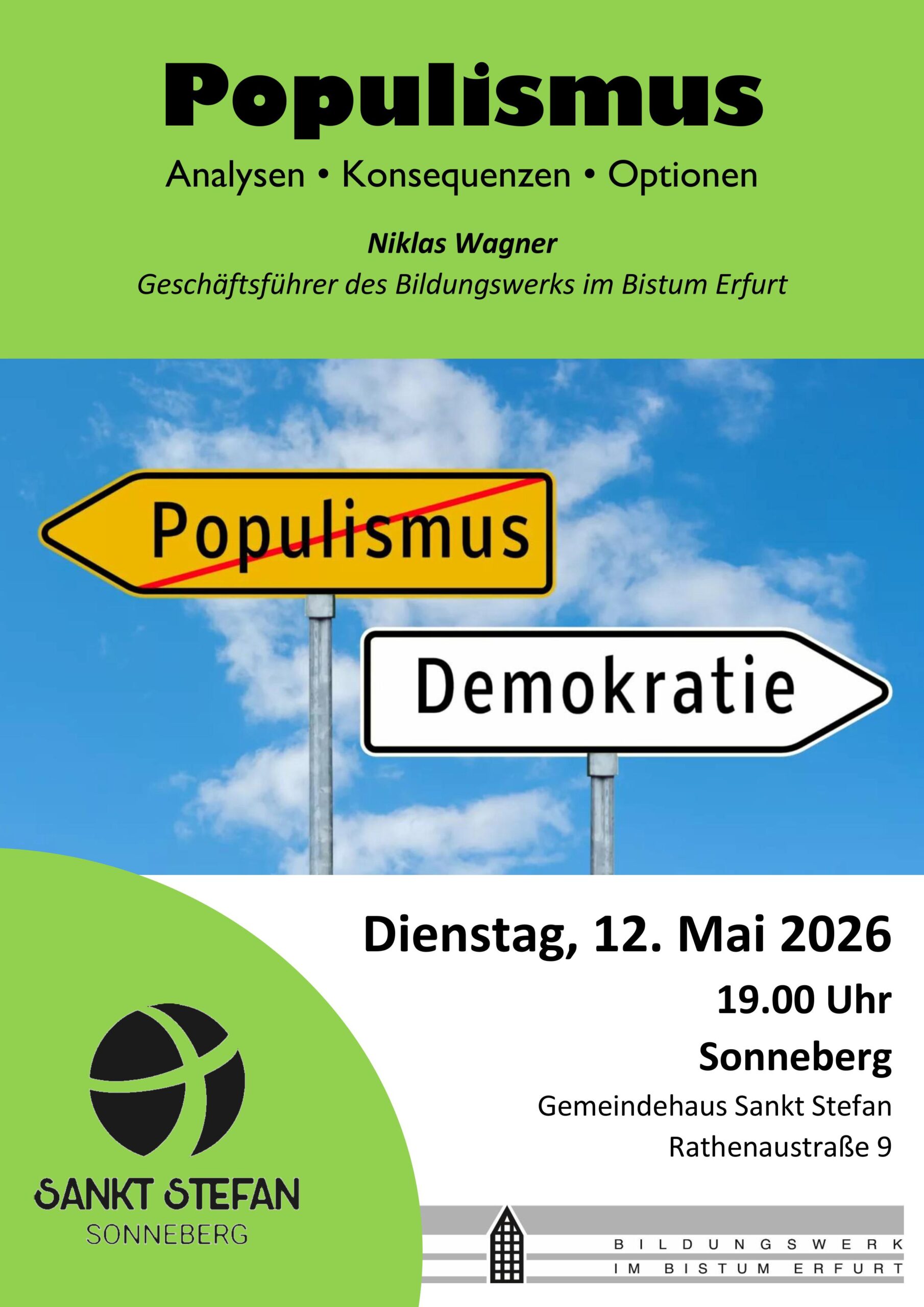 12. Mai | Populismus —  Analysen/Konsequenzen/Optionen